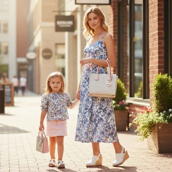 💝 NWT Michael Kors Mercer “Mommy & Me” Crossbody Purses • XS + Medium Satchels 💝 - Picture 2 of 16